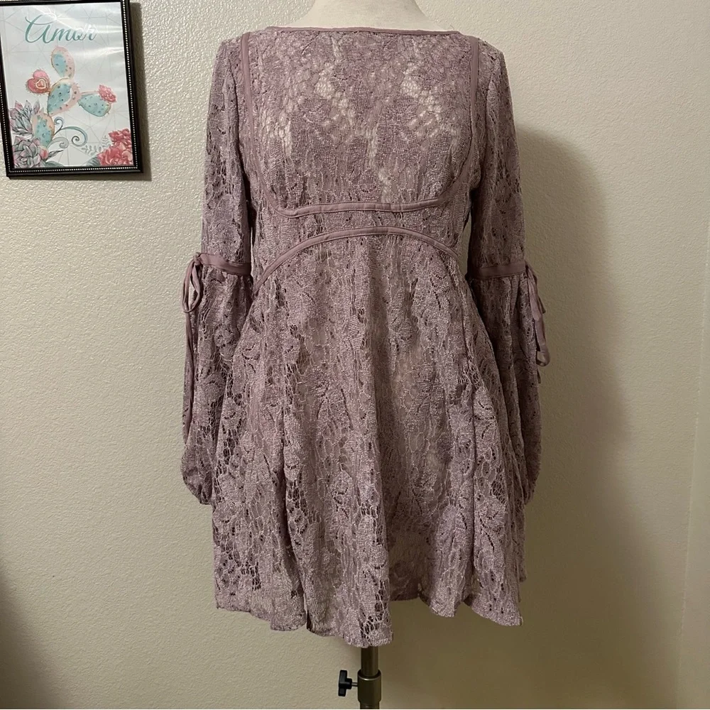 Free People‎ Ruby Lace Mini Dress Sz M